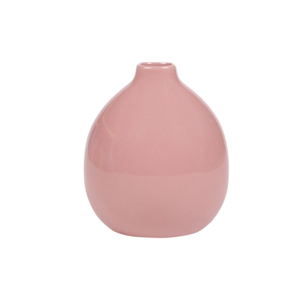 粉红椭圆花瓶-小