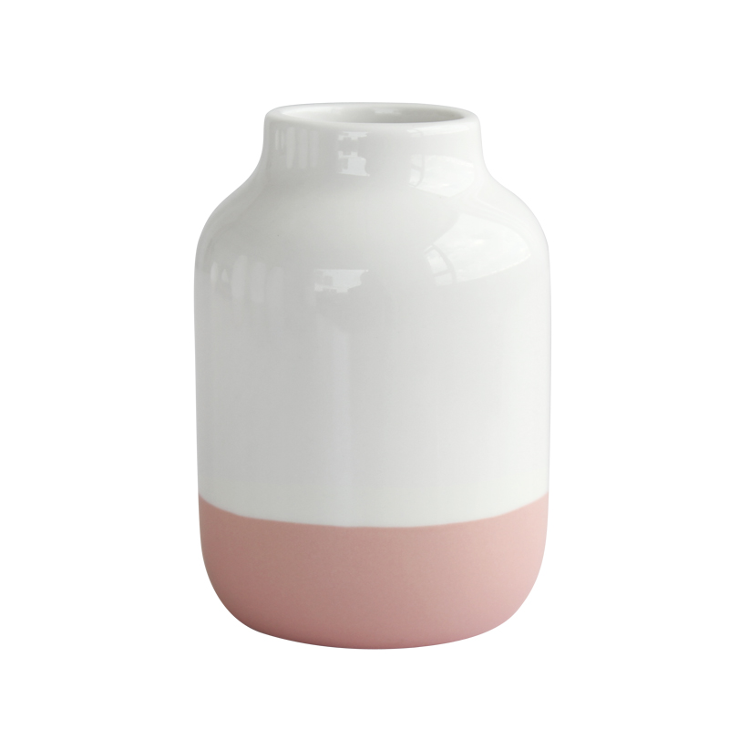 粉红直筒花瓶