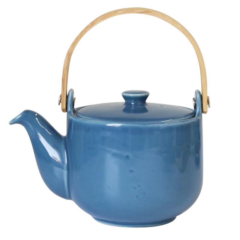 蓝色圆满茶壶