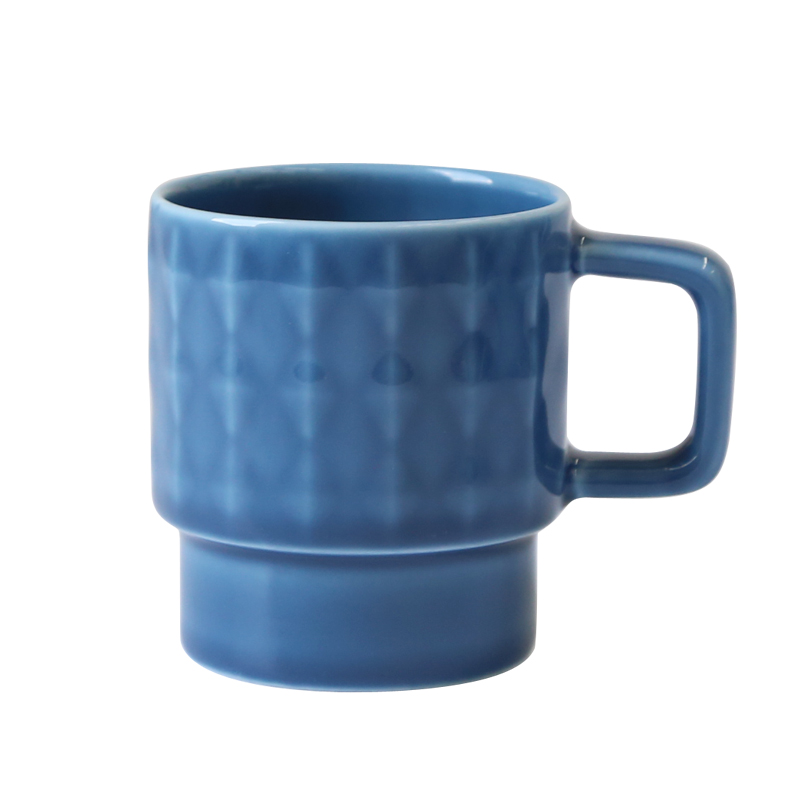 蓝色150ml唇纹咖啡杯